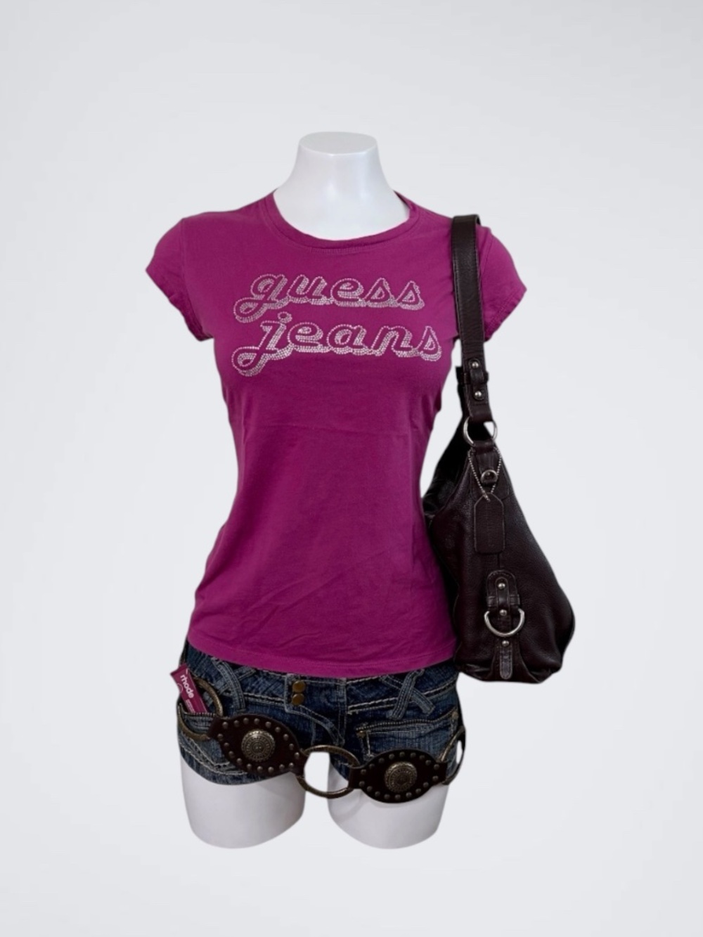 Guess Purple Rhinestoned Top